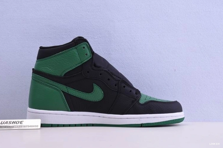 Cheap 555088-030 Jordan Pine 1  Black Retro High Green 0519
